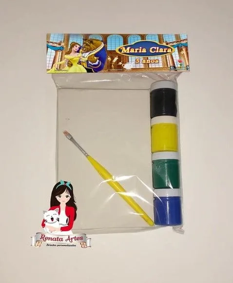 Kit Pintura Personalizado a Bela e a Fera