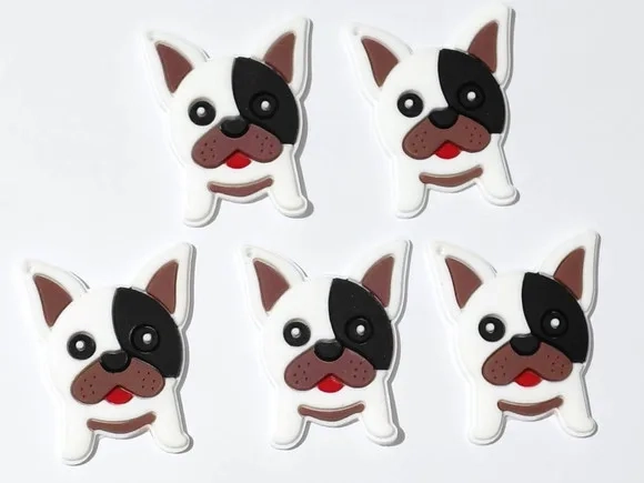 Aplique Cachorro Emborrachado Pacote com 6 Unidades