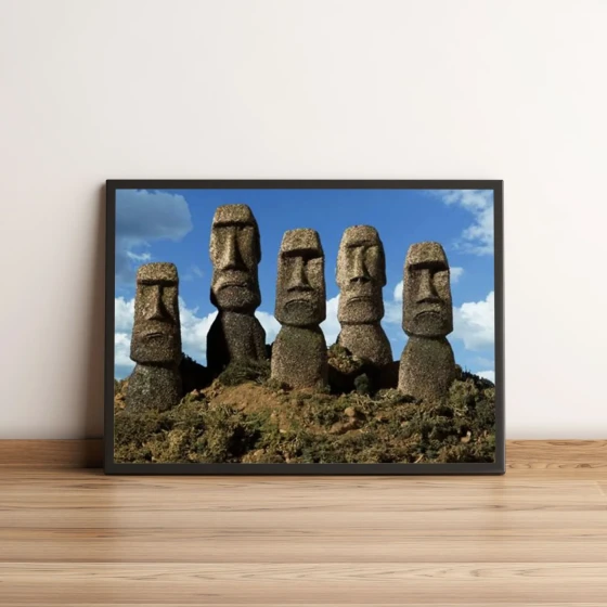 Quadro Moais Da Ilha De Páscoa 346