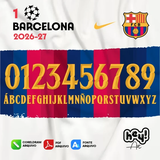 Fonte Vetor Barcelona 2026/27 Home