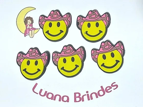 Aplique Smile Emborrachado Pacote com 6 Unidades