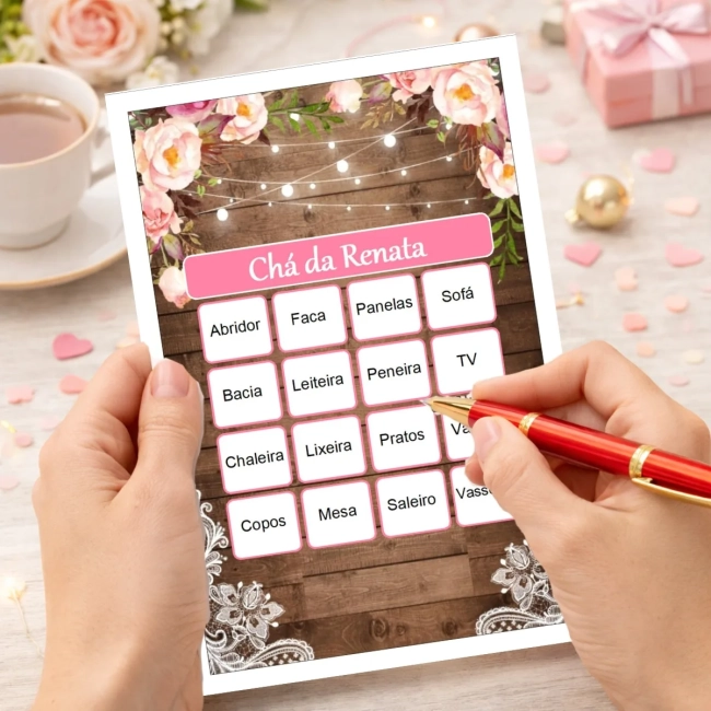 Bingo Chá de Panelas PDF Para Imprimir