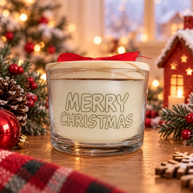 Vela Aromática no Copo Personalizada Natal - Trabalhamos com outros temas - Informar  tema no chat