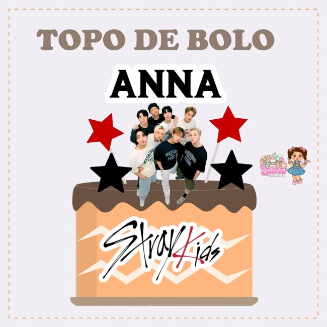 Kit Festa Só Um Bolinho STRAY KIDS - Decoração de Festa