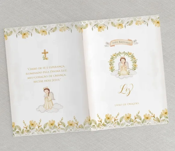 Livrinho De Orações Para Batizado - Divino Amarelo