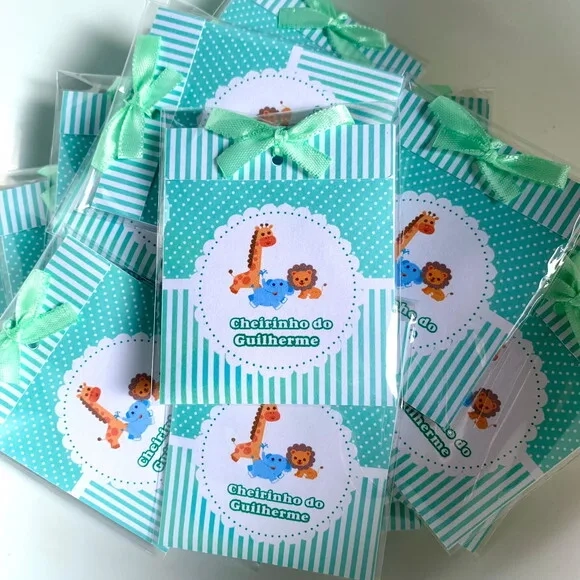 Lembrancinha Maternidade Sachê aromático para gavetas Safari