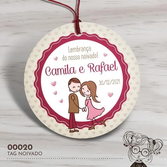 Tag Redonda Noivado - 00020