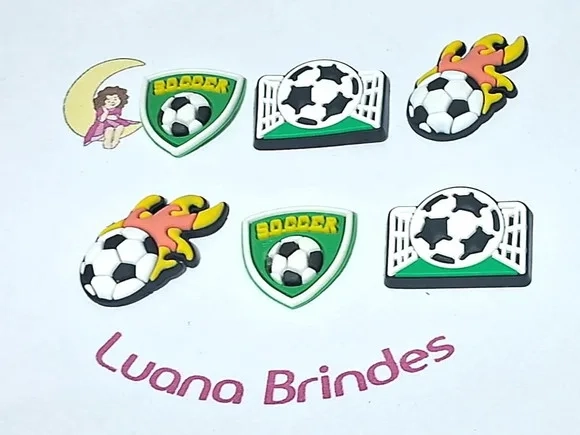 Aplique Futebol Emborrachado Pacote com 6 Unidades