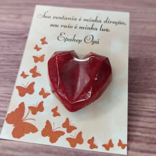 20 UNIDADES Mini Sabonete Coração Diamante no Card  Lembrancinhas Oyá