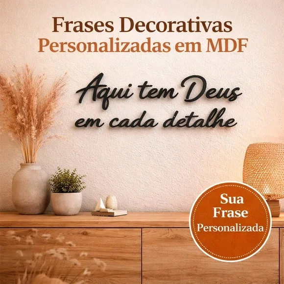 Frase Motivacional mdf Personalizada 3mm Decoração Casa