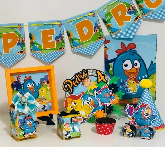 Kit 60 Lembrancinhas Galinha Pintadinha