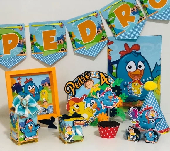Kit 60 Lembrancinhas Galinha Pintadinha