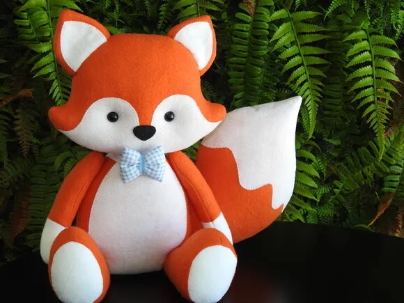 Raposa em Feltro - Com Laço