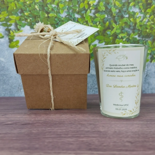 35 Vela Aromática no Copo Lembrancinha Personalizada Formatura, Batizado, Casamento, Corporativo e etc. Fazemos Qualquer Tema
