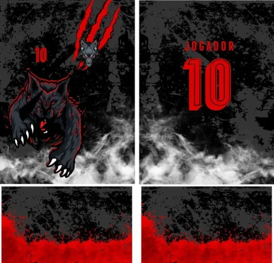 Arte Vetor Camisa Interclasse Lobo 382