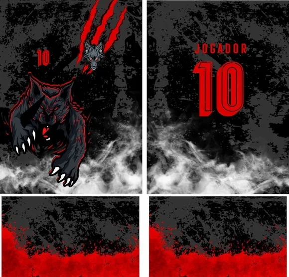 Arte Vetor Camisa Interclasse Lobo 382