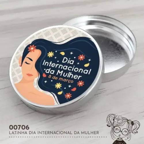 Latinha Adesivada Dia Internacional da Mulher - 00706