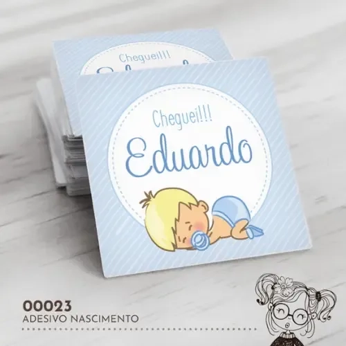 Adesivo Quadrado Nascimento - 00023