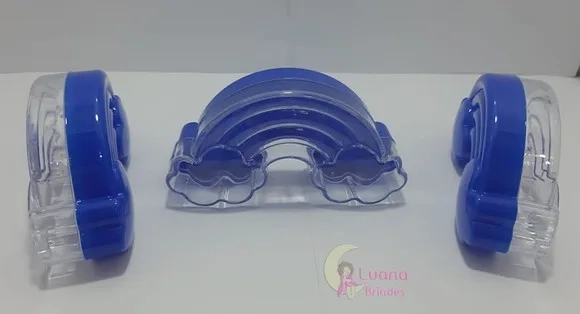 Baleiro Arco Íris Azul Escuro de Acrílico Pct 24 Unidades