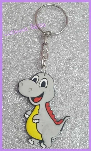 Chaveiros Dinossauros de borracha -Pct c/4 unidades
