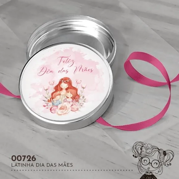 Latinha Adesivada Dia das Mães - 00726