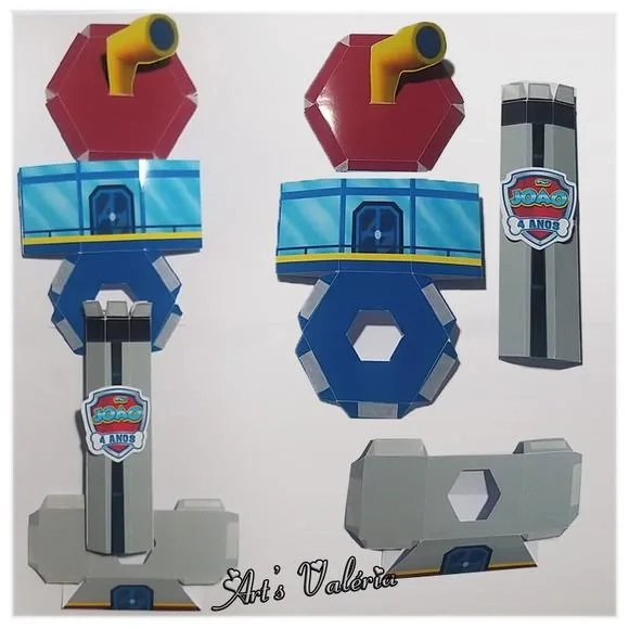 Torre Patrulha Canina - Enfeite de mesa - Valor unitário