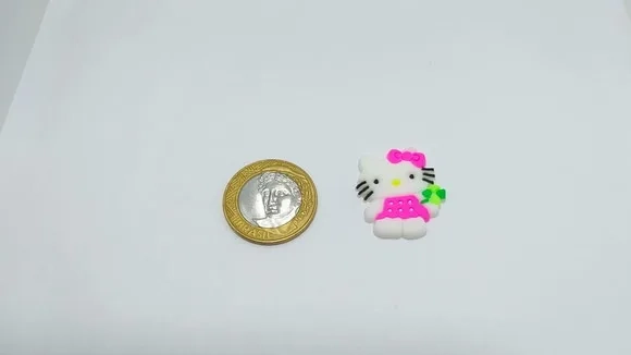 Apliques Emborrachados - Hello Kitty - pct. c/8 unid.