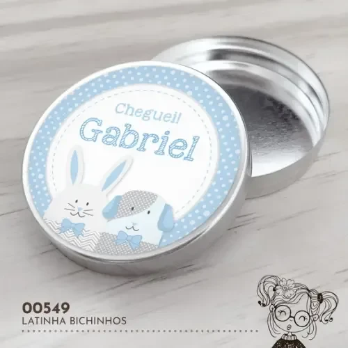 Latinha Adesivada Bichinhos - 00549