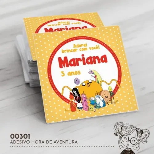 Adesivo Quadrado Hora de Aventura - 00301