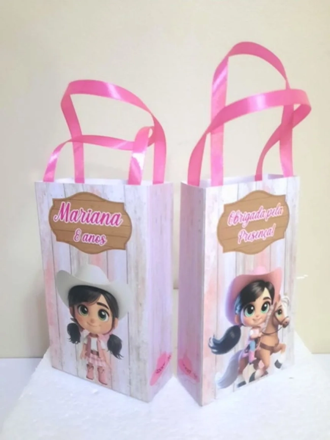 Sacolinhas Personalizadas Boiadeira para Lembrancinhas