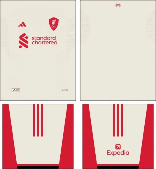 Arte Vetor Camisa Liverpool Visita 2025-2026