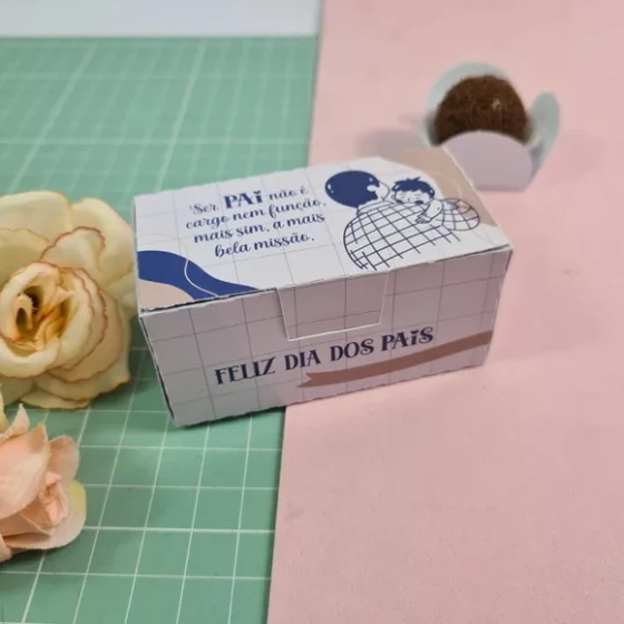 Caixa para 2 Doces Dia dos Pais- Enviada Desmontadas