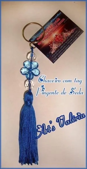 Chaveiro Flor com Franja