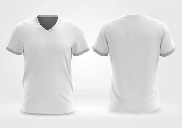 Mokunp Camisa Masculina Gola V II Coreldraw -yellow