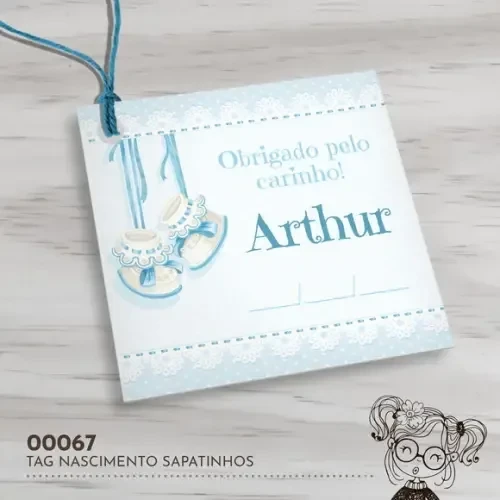 Tag Quadrada Sapatinhos - 00067