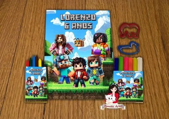 Kit Passatempo Personalizado Minecraft Filme