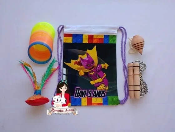 Mochila Boa Infância Tema Bat Girl Lego