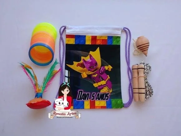 Mochila Boa Infância Tema Bat Girl Lego