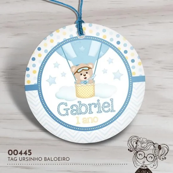 Tag Redonda Ursinho Baloeiro - 00445