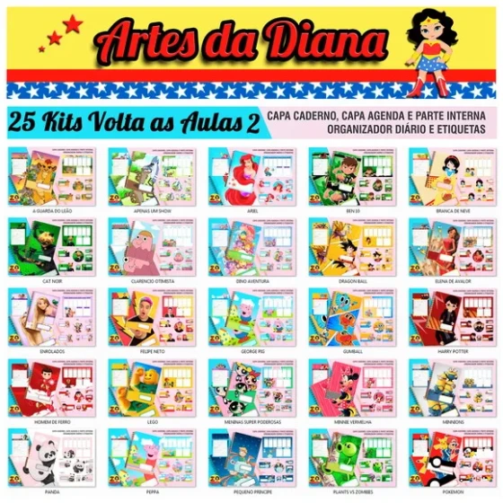 25 Kits Digital Volta as Aulas 2 - Etiquetas e Capas