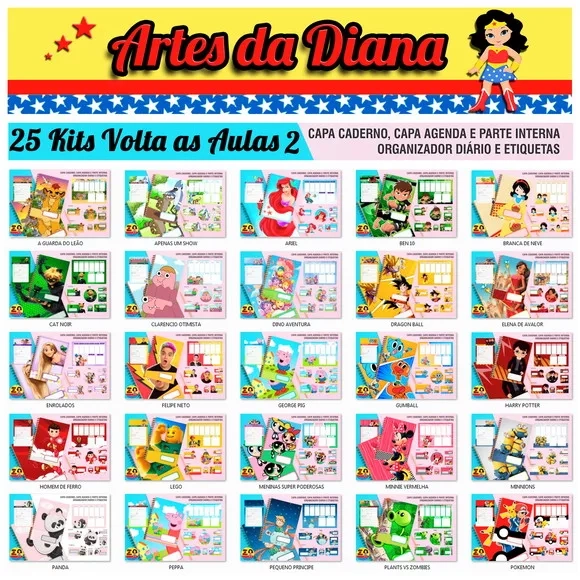 25 Kits Digital Volta as Aulas 2 - Etiquetas e Capas