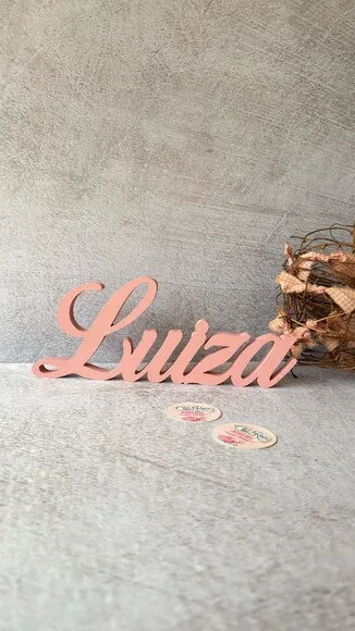 Linha Cursiva -letras Decorativas em mdf Quarto de Bebê