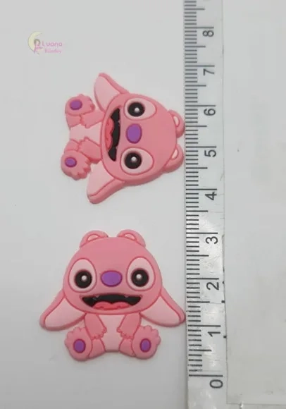 Apliques Stitch Personagem de Borracha - Pct C/6 Unidades