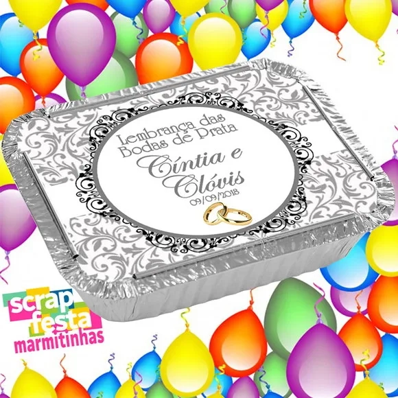 Marmitinha Personalizada Festa Bodas de Prata