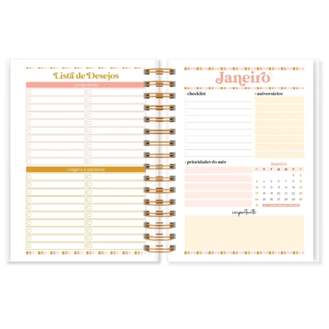 Planner 2027 Personalizado A5| Planner Diário e Semanal para Organização e Planejamento