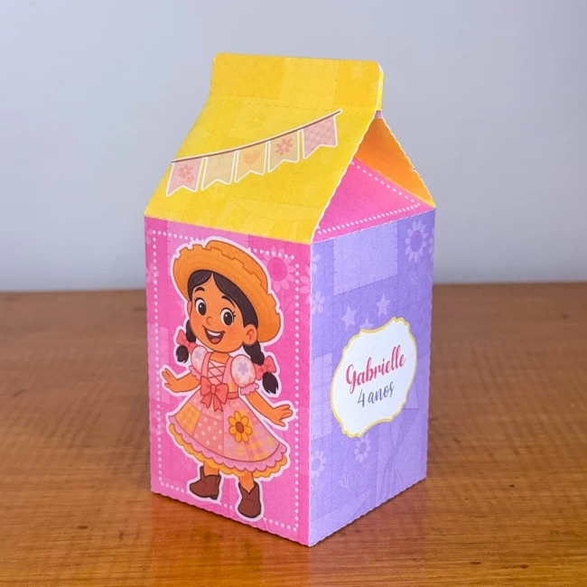 PEGUE E MONTE - Kit Festa FESTA JUNINA ROSA - Decoração de Festa | Lembrancinhas | Aniversário | Personalizados