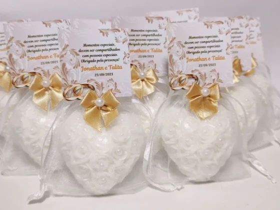 Lembrancinha Bodas de Ouro: Sabonete Coração Provence