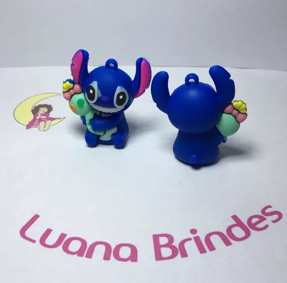 Pingente Stitch com Xepa Scr. Emborrachado 3d-4,5cm Pctc/2un