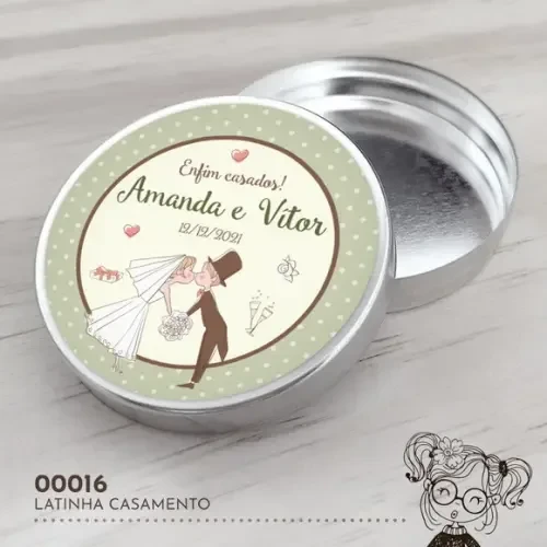 Latinha Adesivada Casamento - 00016