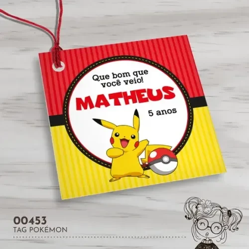 Tag Quadrada Pokémon - 00453
